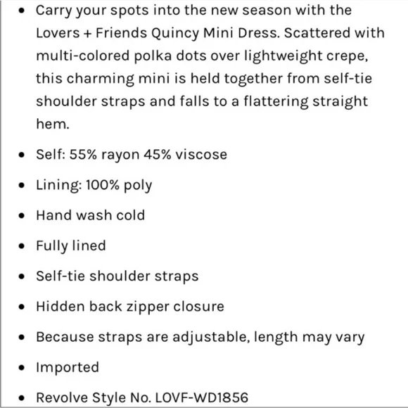 Lovers + Friends Quincy Mini Dress - Picture 8 of 8